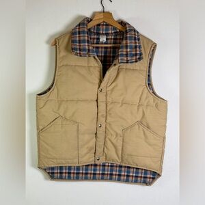 Vintage 1993 Men’s Quilted Vest Plaid Lined Quiet Luxury Heritage Americana Sz L